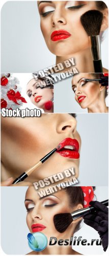     / Girls and beautiful make-up - stock photos