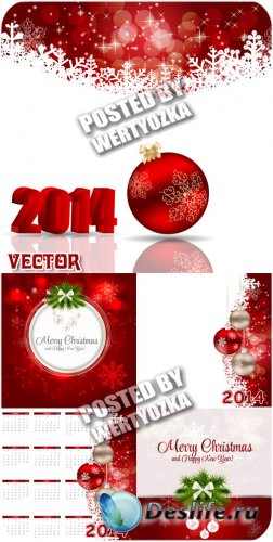      / Christmas background in red - vector stock