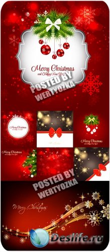        / Red christmas background - vecto ...