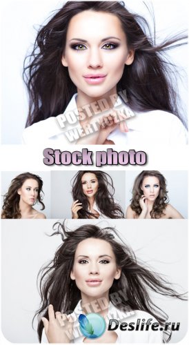     / Beautiful girl with long hair - stock photo