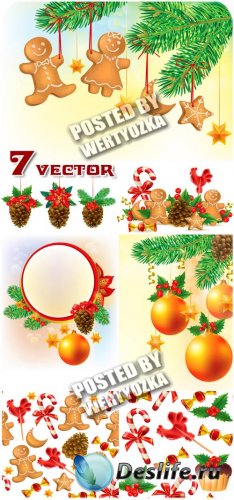     / Christmas tree and decorations - vector stock