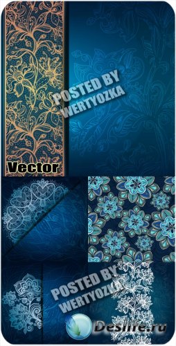       / Vector blue background with beauti ...