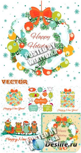       / New Year vector vintage st ...