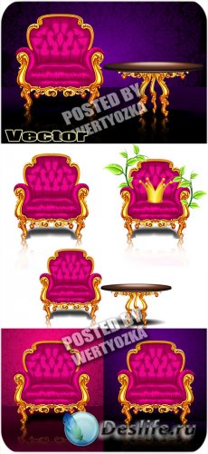 Роскошное кресло / Luxurious arm chair - Stock vector