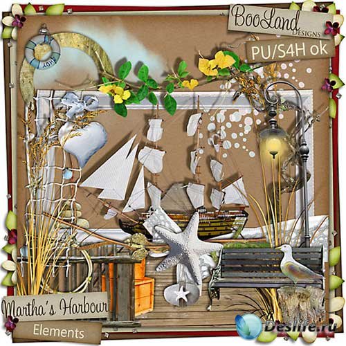 Скрап-набор с морской романтикой - Martha's Harbour 