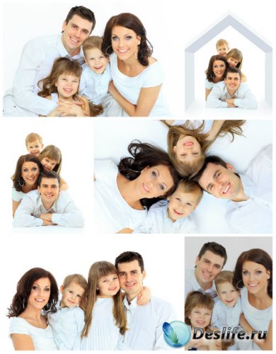  ,    / Happy family, parents and children - St ...