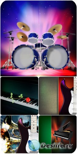   , ,  / Vector backgrounds music, guitar, piano