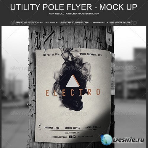    - Utility Pole Flyer / Poster Mock-up