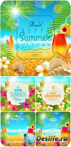      / Summer sea backgrounds vector