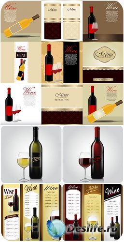 , ,     / Menu, wine, the wine list in a vector