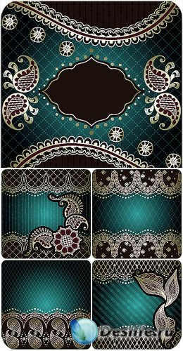      / Vector background with beautiful patte ...
