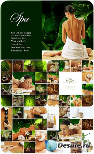  ,      / Collages spa, beauty and body care - Stock photo