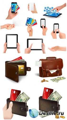    ,   / Money, bank cards, business vector