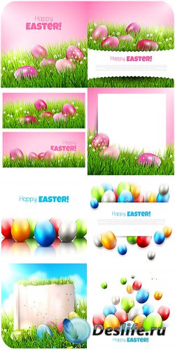 С праздником пасхи, векторные пасхальные яйца / Happy Easter , Easter eggs  ...