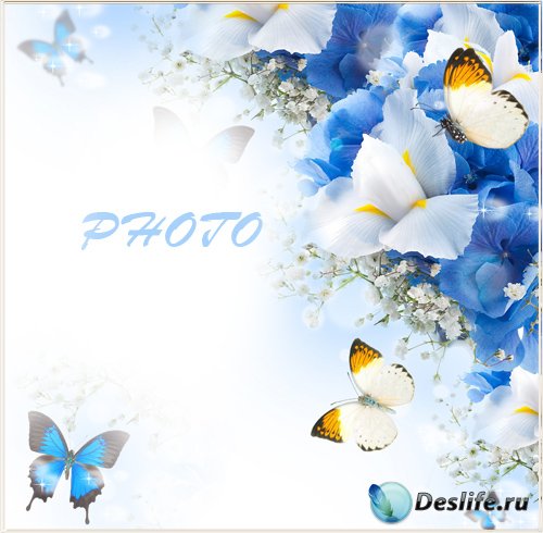 Рамка для фотографии - Весенние бабочки