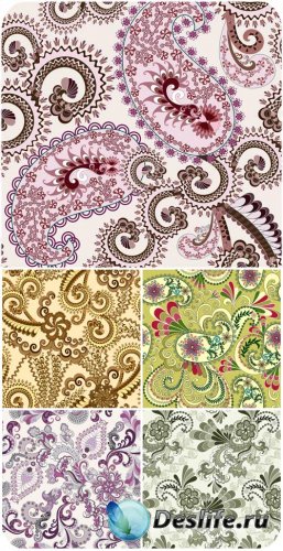    ,   / Vector backgrounds with patterns , floral patterns