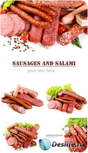     / Sausages and salami - Stock photo