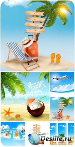   ,   / Summer and travel, sea vector