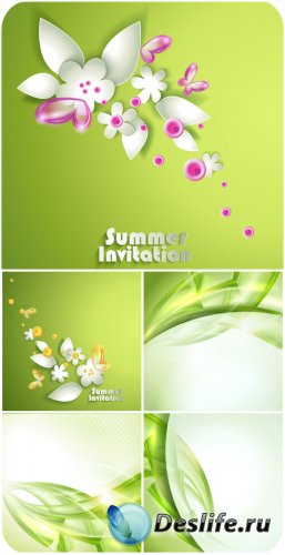       / Summer vector background wi ...