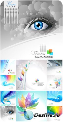      / Vector natural backgrounds with ab ...