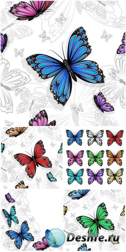 Бабочки в векторе / Butterfly vector