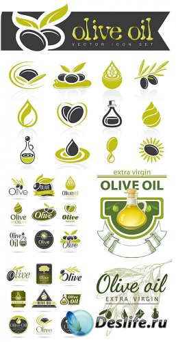 ,    / Olives, food labels vector