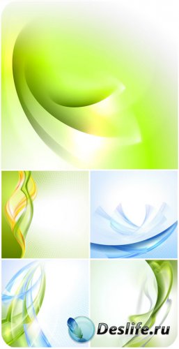        / Vector background with blue and green abstraction