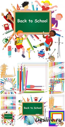    ,  / School supplies, vector pencils