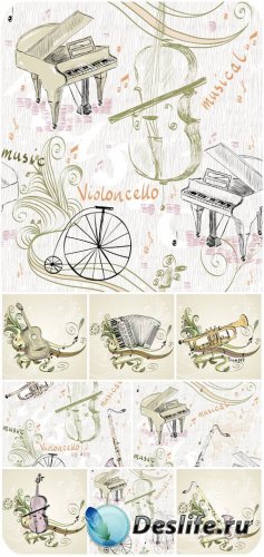    ,   / Musical backgrounds vector