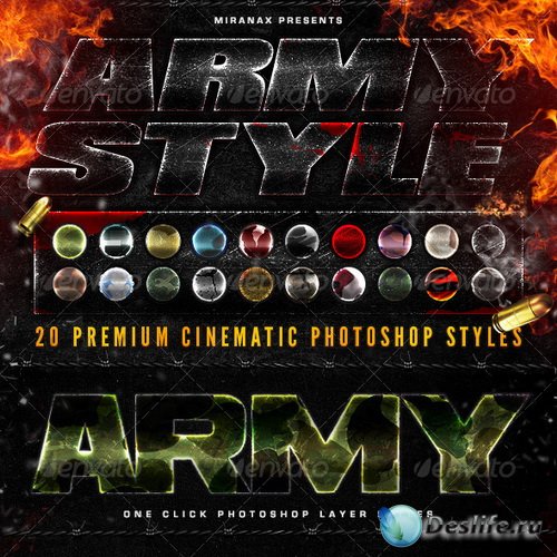 Стили - 20 Cinematic Army / Military Photoshop Style - 7541352