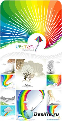       / Natural and bright backgrounds vector