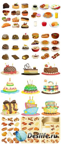   , ,  / Vector food, pastries, cakes