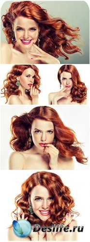    / Beautiful red-haired girl - Stock Photo