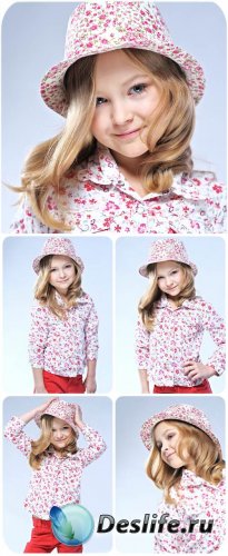  ,    / Little girl, children and fashion - stock photos