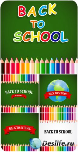  ,    / School vector backgrounds with pencil ...