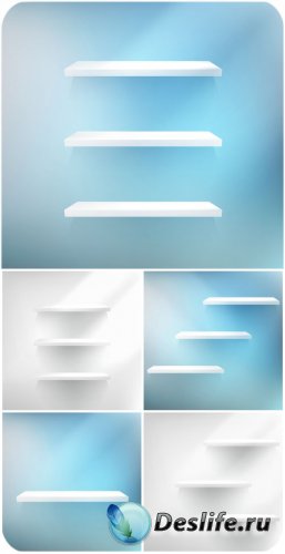     / Vector backgrounds with shelves