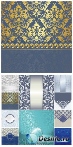       / Backgrounds with gold and silver ornaments