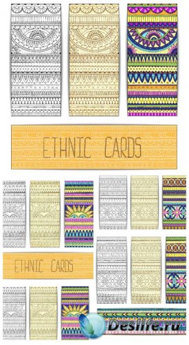     / Ethnic cards vector