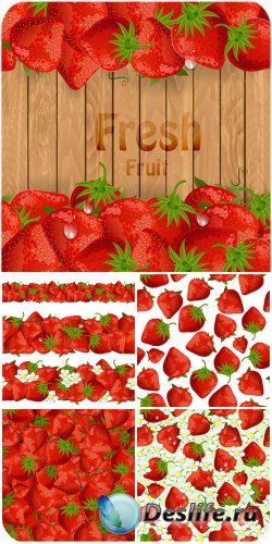 ,    / Strawberries, backgrounds vector