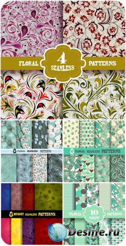  ,    / Floral textures, backgrounds vector