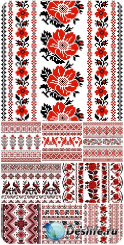    ,  / Beautiful embroidery in vector backgrounds