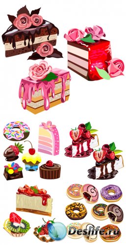   , , ,  / Vector sweets, cakes, pies ...