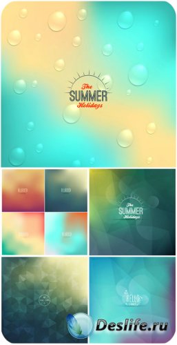      / Summer vector backgrounds blue shades