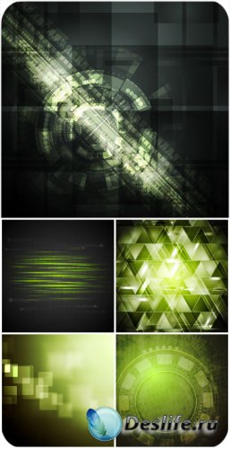       / Dark vector backgrounds with green abstraction