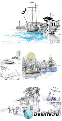  ,    / Painted landscapes, nature vector