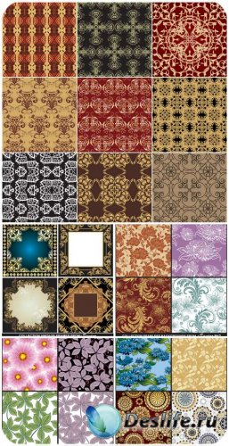   ,     / Backgrounds with patterns, floral texture vector