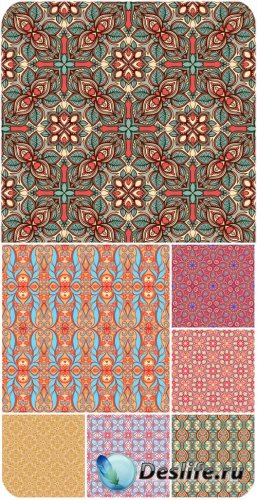    ,   / Backgrounds with floral patterns, vector texture