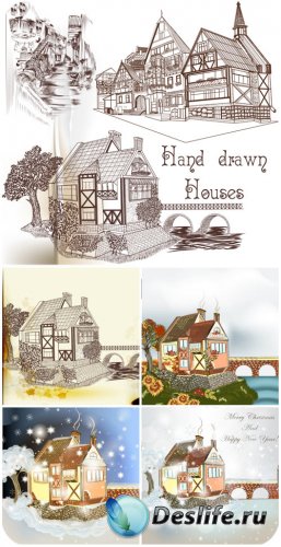     / Vector backgrounds with houses