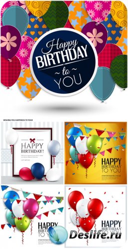   ,  ,   / Happy birthday, vector backgrounds, balloons
