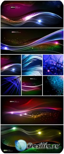    ,   / Vector backgrounds with abstraction, shining line